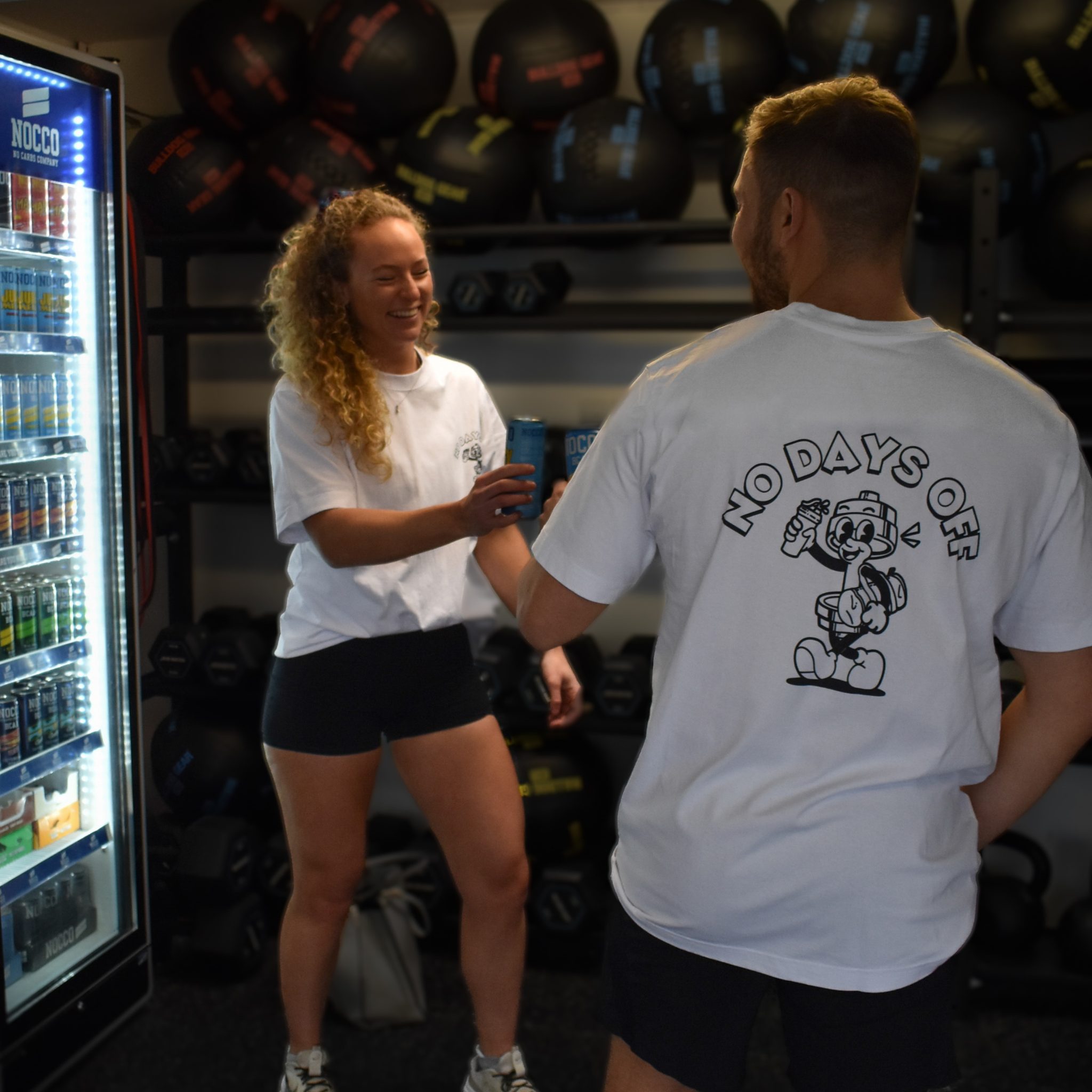 'No Days Off' - White Oversized T-shirt