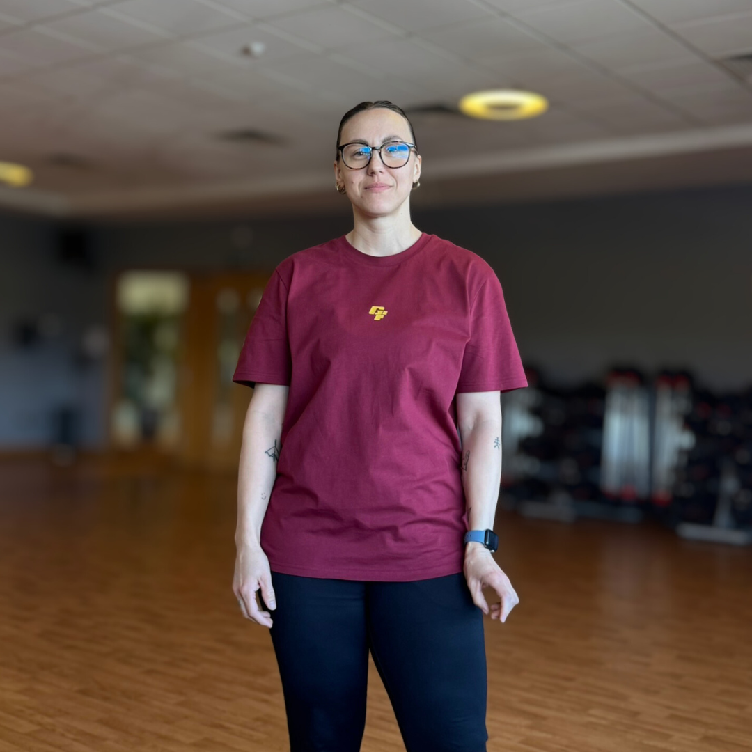 š„Never Skip Leg Day - Silver Level on Burgundy tee - Squat