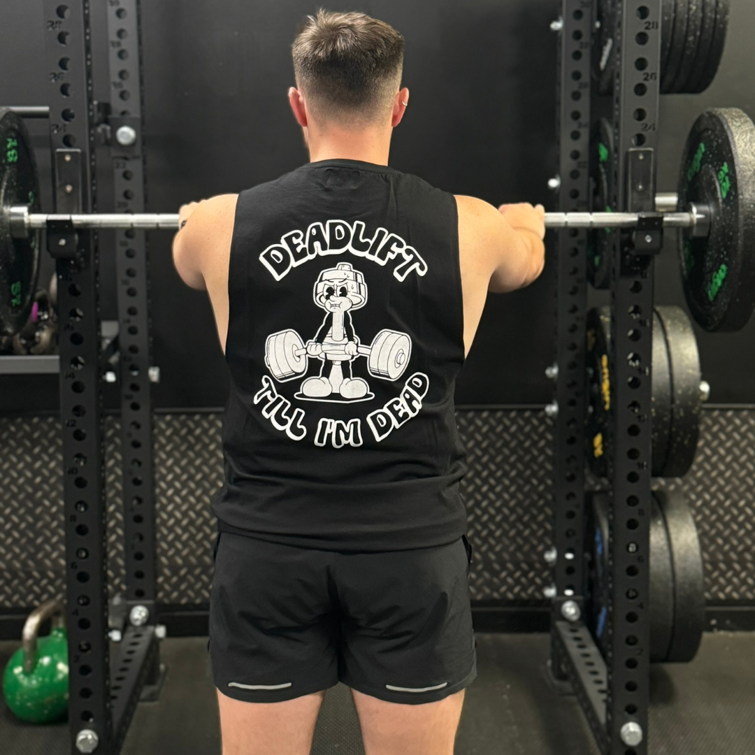 🥈 Deadlift Till I'm Dead - Silver Level on Black Vest - Deadlift