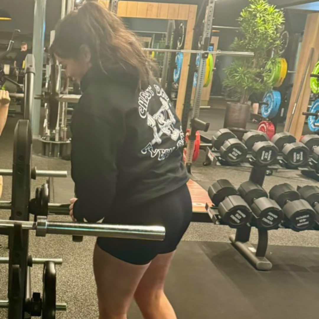 🥉 Chest Day, Every Day - Bronze Level on Black Oversized - Bench press