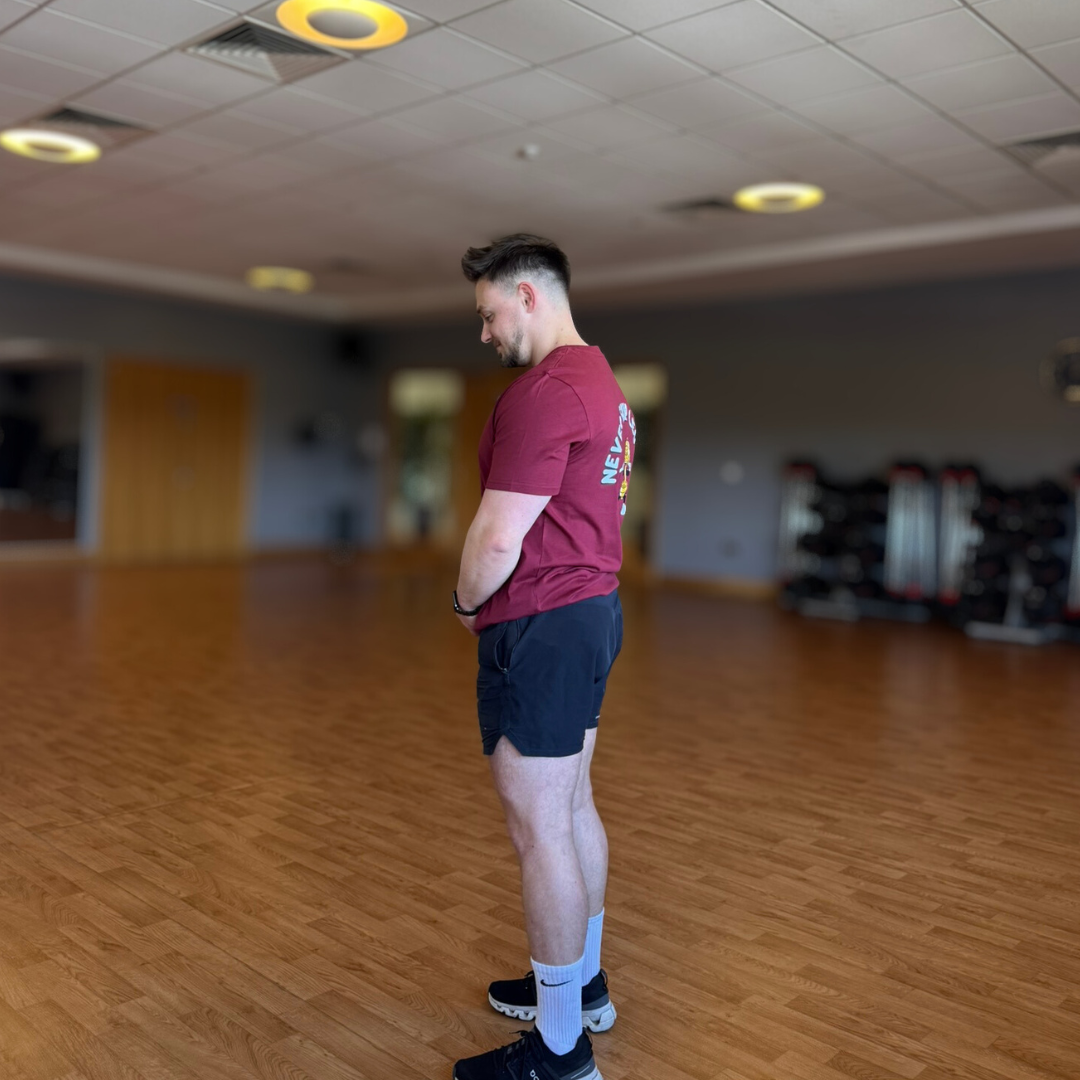 š„Never Skip Leg Day - Gold Level on Burgundy tee - Squat