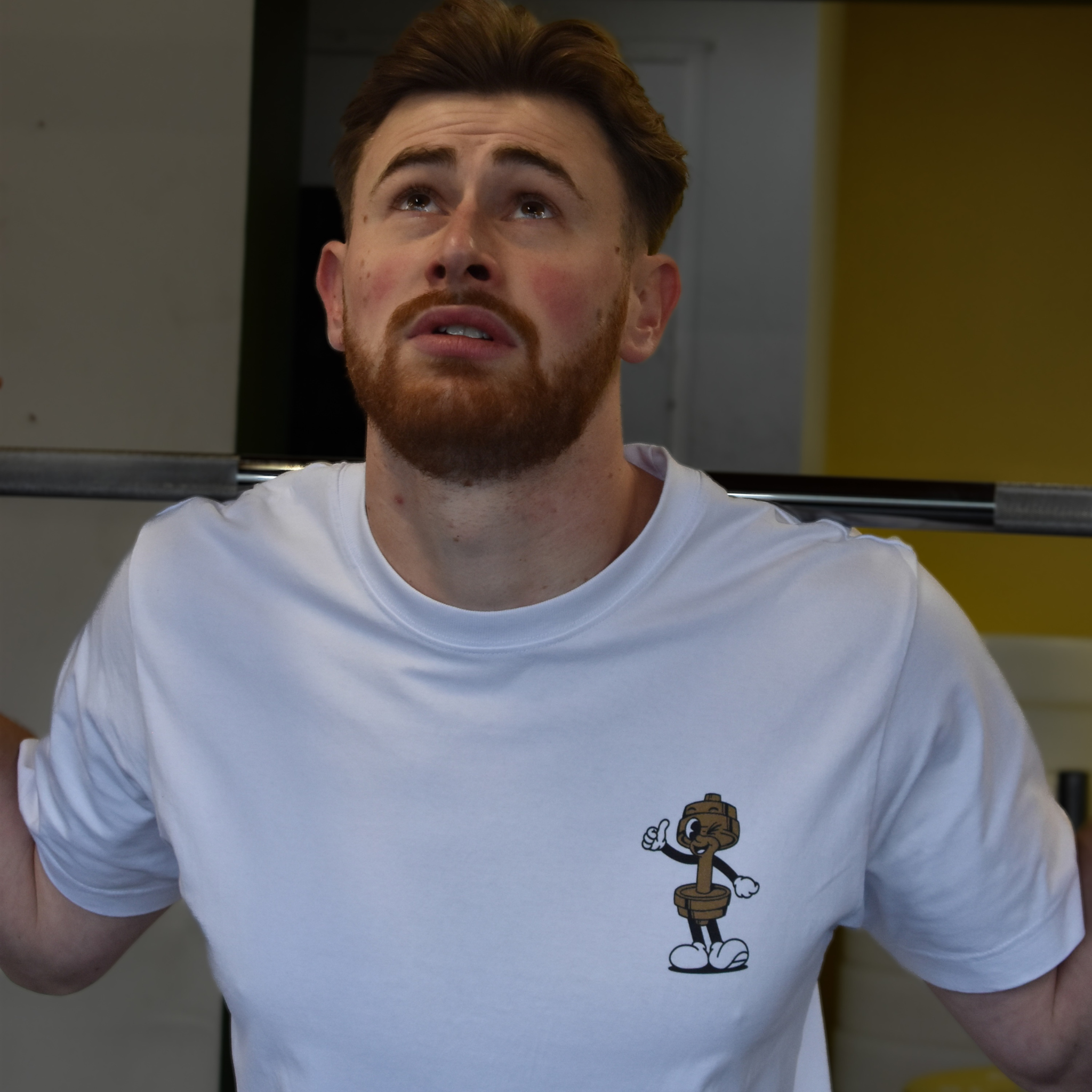 🥉Never Skip Leg Day - Bronze Level on White Oversized - Squat