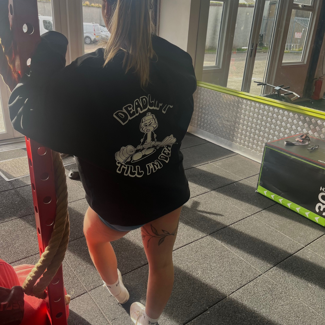 🥇 Deadlift Till I'm Dead - Gold Level on Black Hoodie - Deadlift