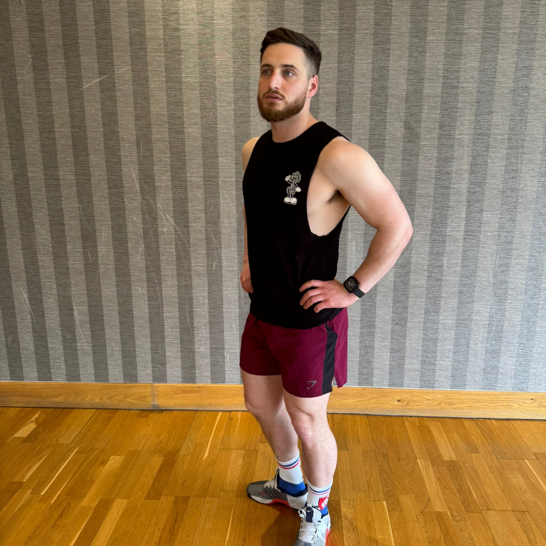 🥈Never Skip Leg Day - Silver Level on Black Vest - Squat