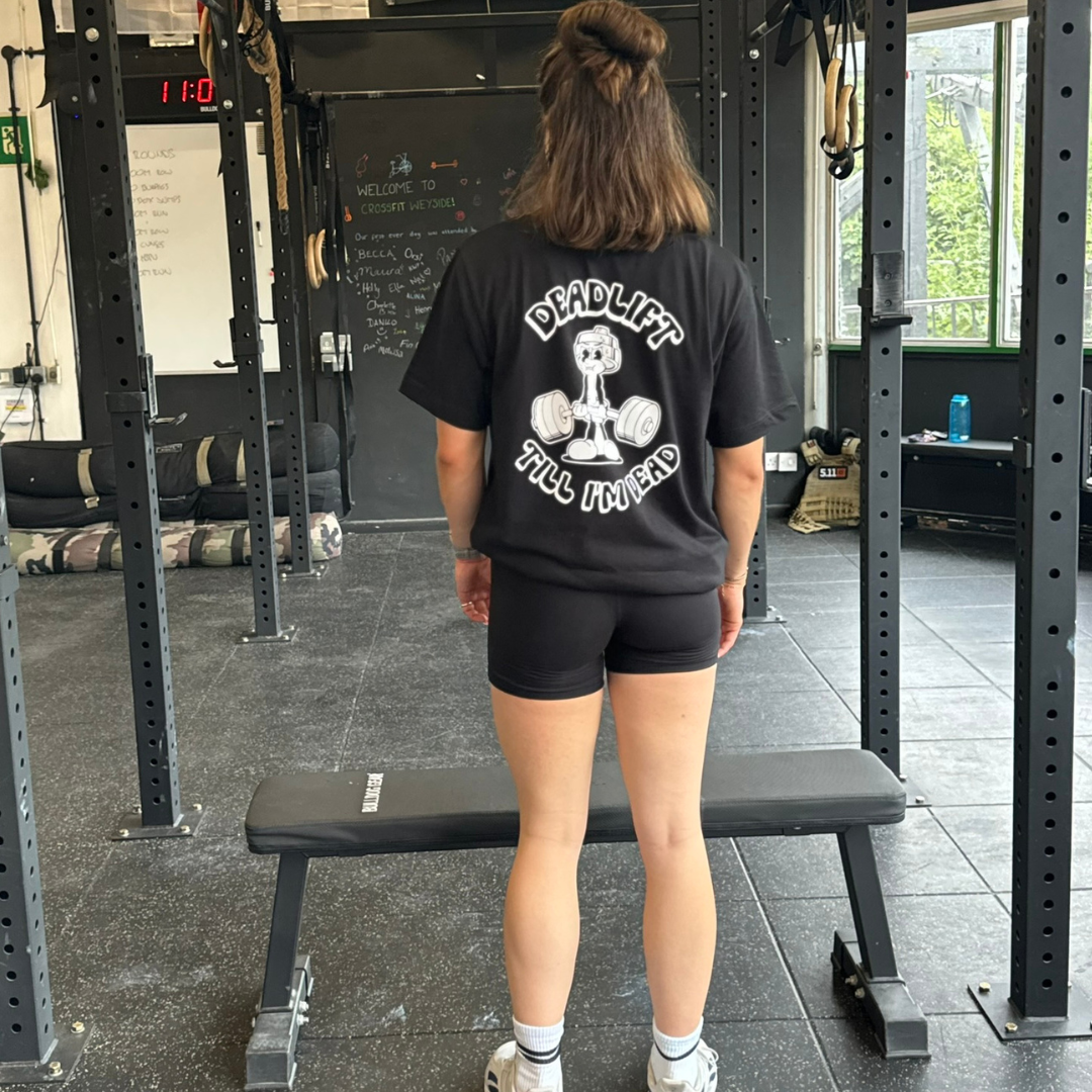 🥈 Deadlift Till I'm Dead - Silver Level on Black Oversized - Deadlift