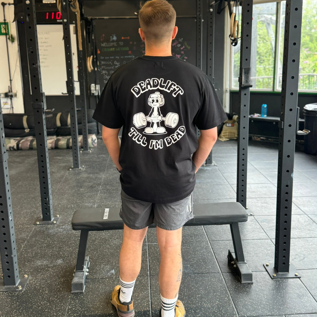 🥈 Deadlift Till I'm Dead - Silver Level on Black Oversized - Deadlift
