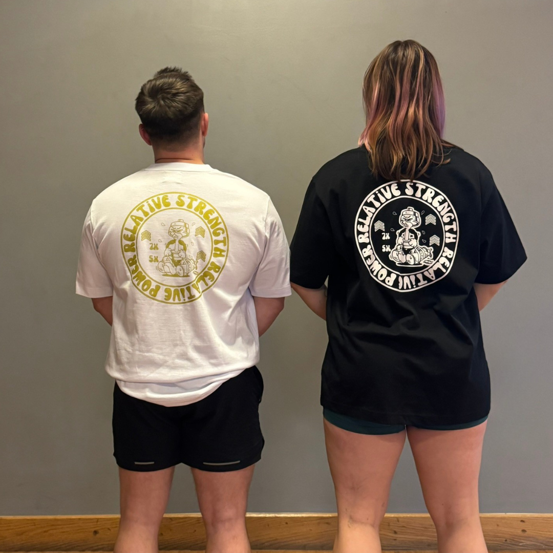 🥇 Relative Strength, Relative Power - Gold Level T-shirt - SBD Total / Bodyweight