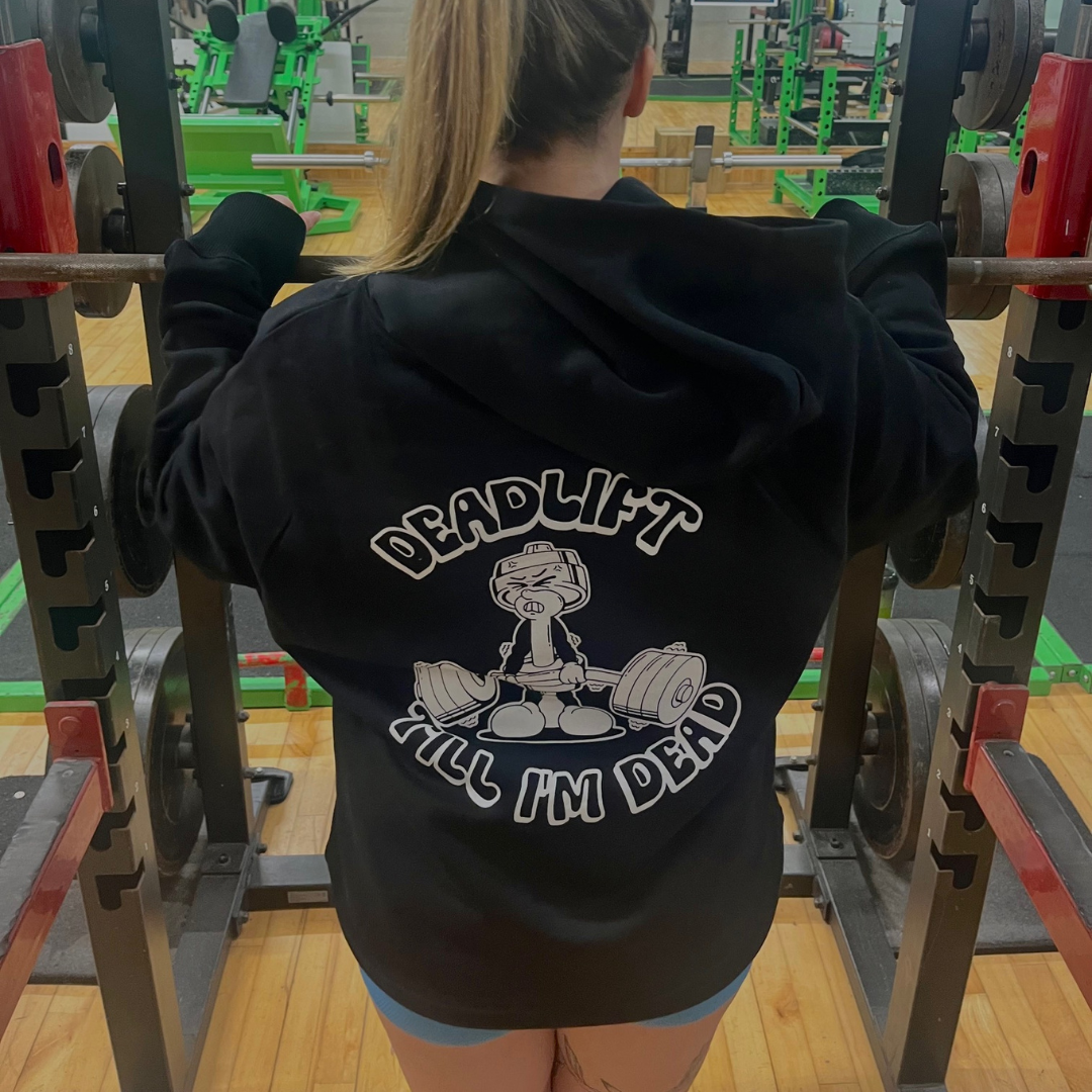 🥇 Deadlift Till I'm Dead - Gold Level on Black Hoodie - Deadlift