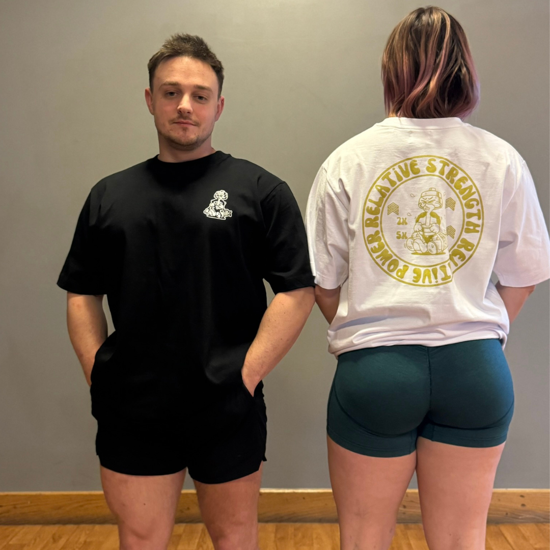 🥇 Relative Strength, Relative Power - Gold Level T-shirt - SBD Total / Bodyweight