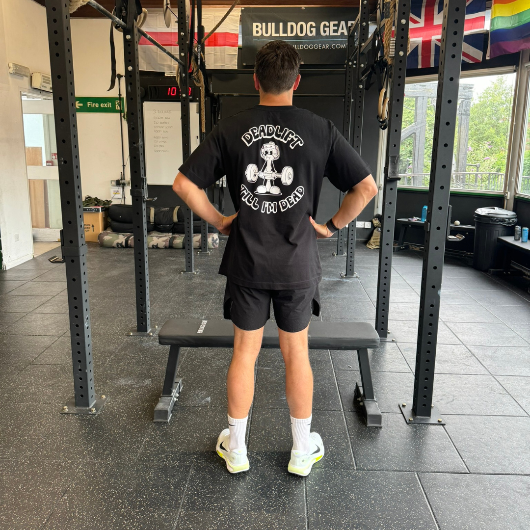🥉 Deadlift Till I'm Dead - Bronze Level on Black Oversized - deadlift