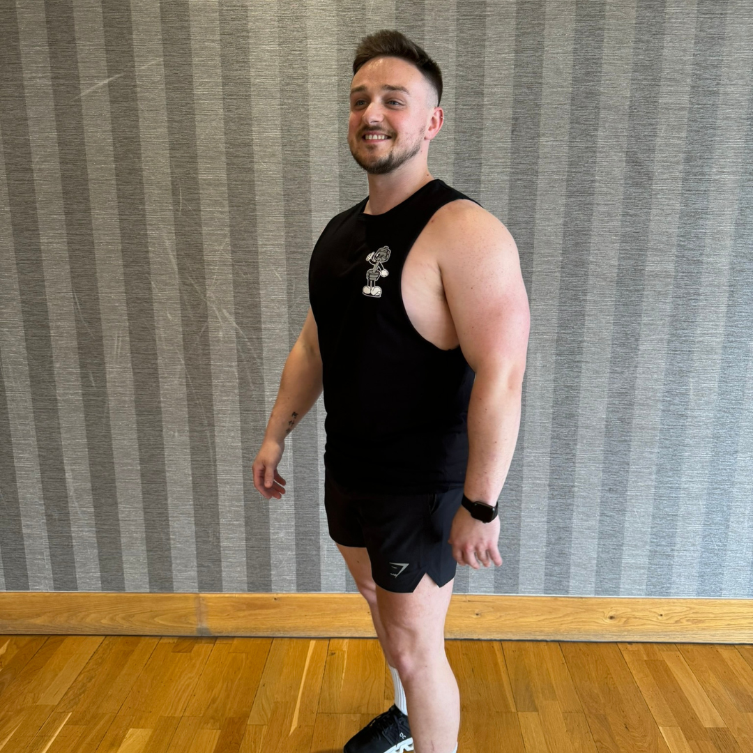 🥈 Chest Day, Every Day - Silver Level on Black Vest - Bench press