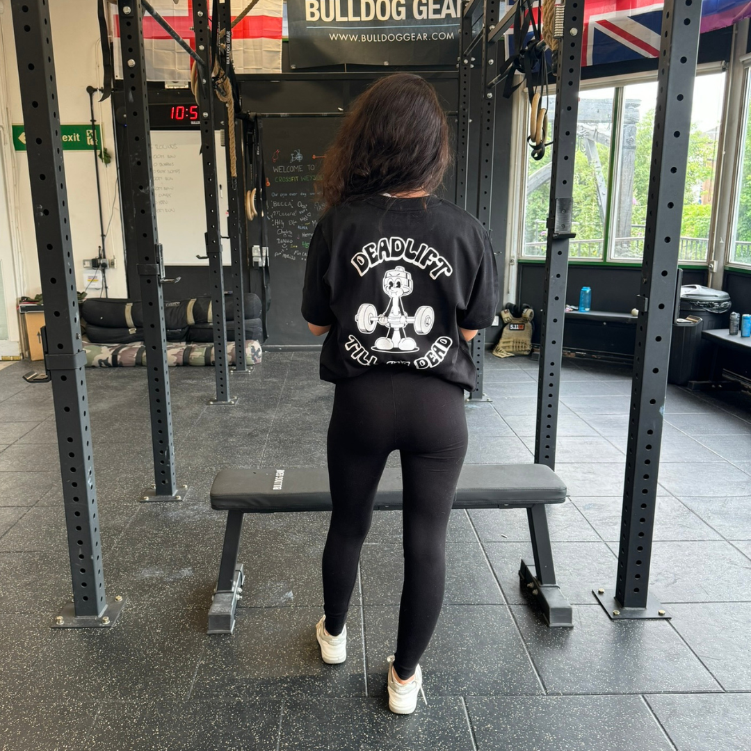 🥉 Deadlift Till I'm Dead - Bronze Level on Black Oversized - deadlift