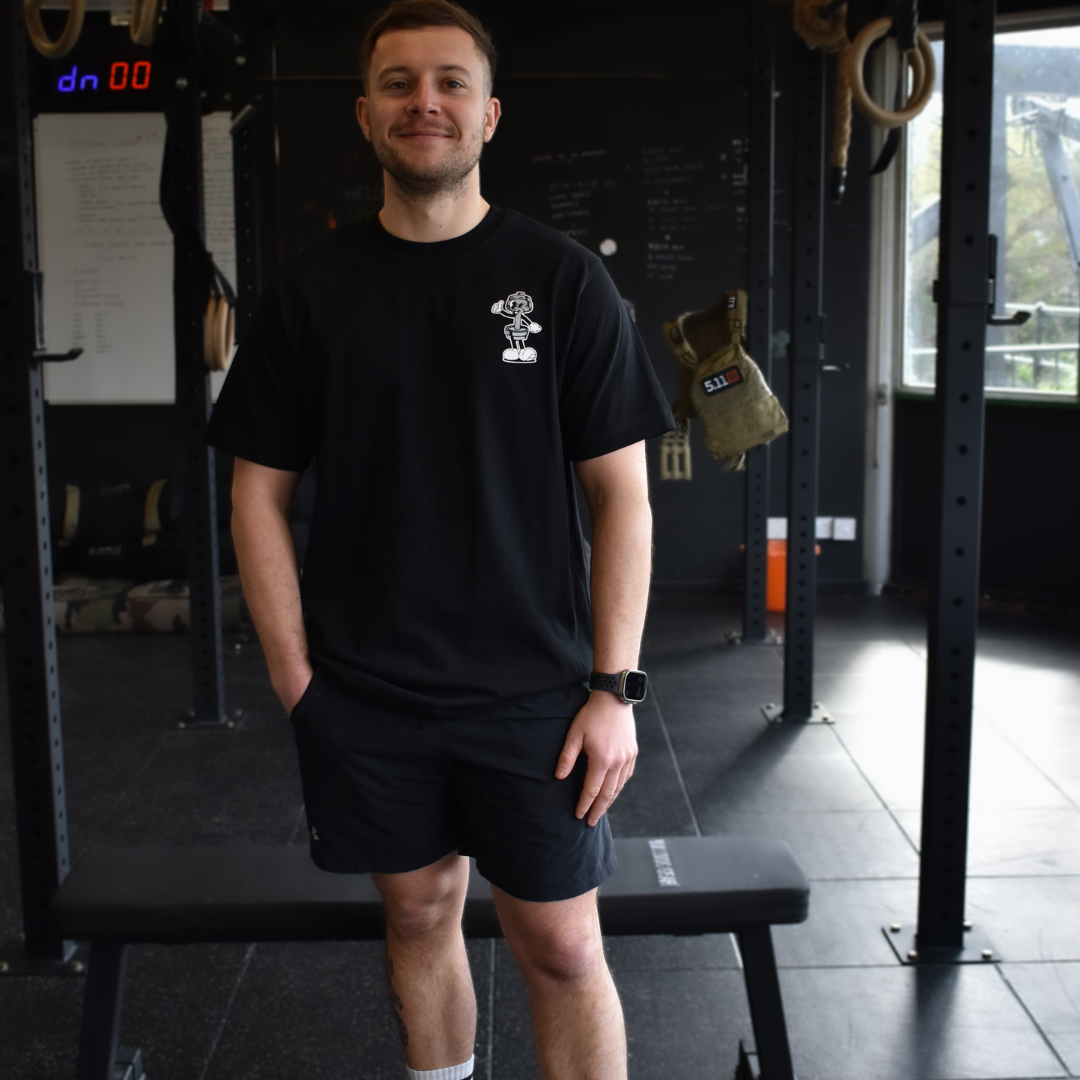 🥈 Chest Day, Every Day - Silver Level on Black Oversized - Bench press