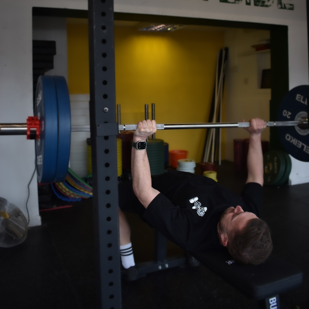 🥈 Chest Day, Every Day - Silver Level on Black Oversized - Bench press